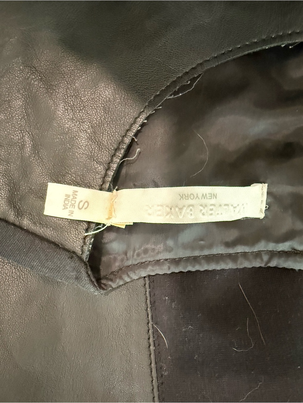 Walter Baker Black Sleeveless Leather Mini Dress - Picture 3 of 5
